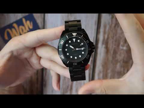 Aries Gold Dreadnought Watch Review - an affordable all-black dive watch