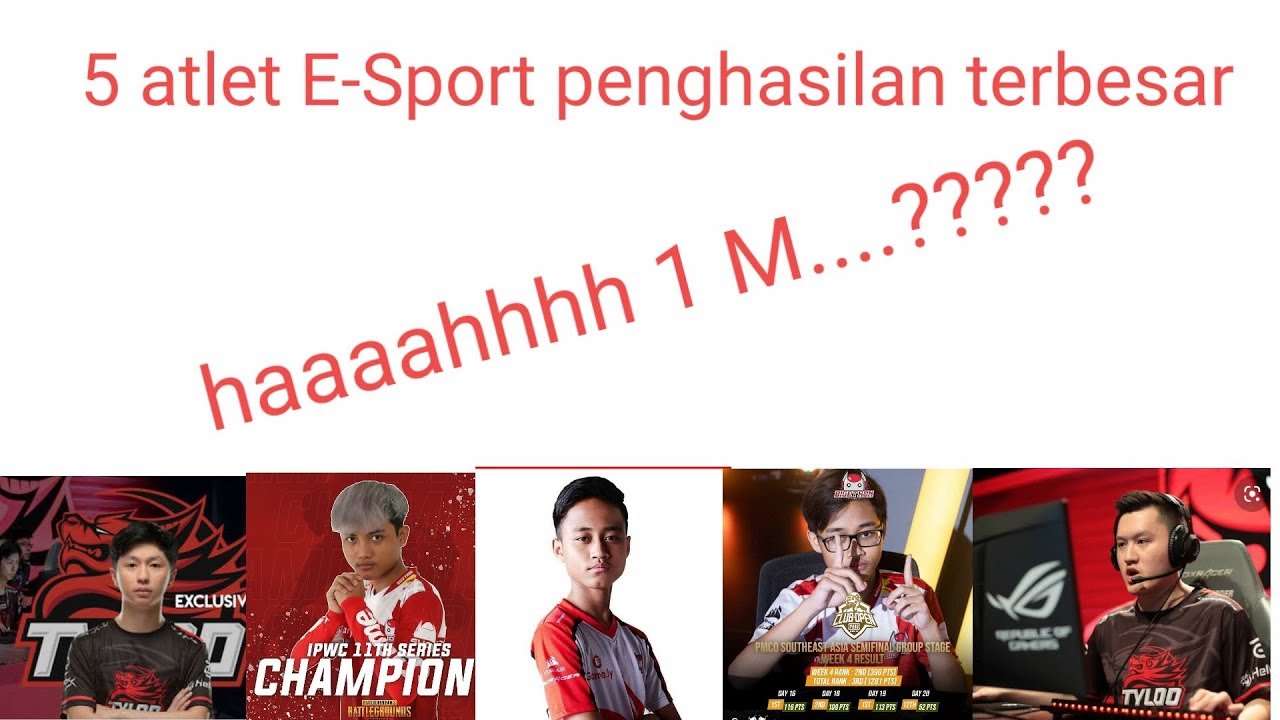 5 Atlet E-sport dengan penghasilan tertinggi di indonesia