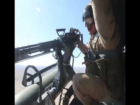 Nato Forces - US Marines Firing The Powerful GAU-21 Machine Gun M134 Minigun