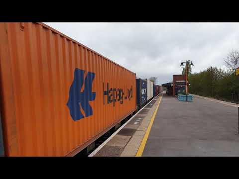 Freightliner Class 66533 Hanjin Express on early Intermodal through Olton Station April 27th 2019