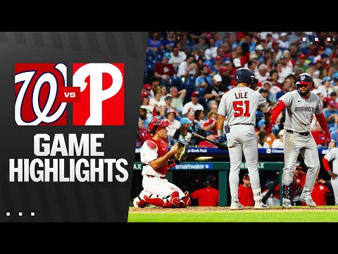 Nationals vs. Phillies Game Highlights (8/23/25) | MLB Highlights