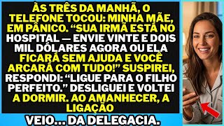 Minha mãe ligou DESESPERADA às três da manhã: “Sua irmã está no hospital — mande 22 mil agora ou…”