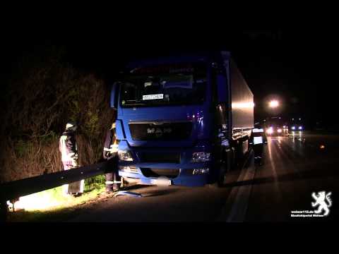 LKW streift Leitplanke auf A4 bei Nohra - weimar112.de Blaulichtportal Weimar