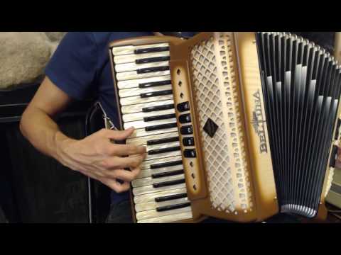 How to Play a 96 Bass Accordion - Lesson 5 - Gypsy Swing in D Minor - Dark Eyes Ochi Chyornye