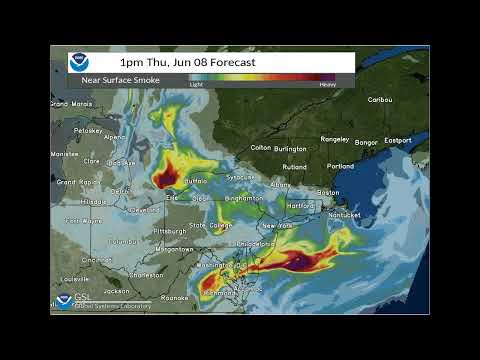 N.J. smoke forecast map for today, Thursday, June 8, 2023