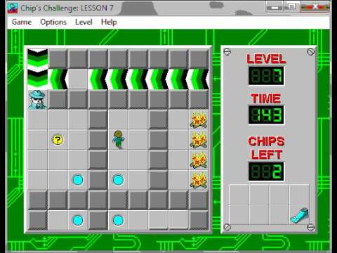 CHIPS.dat (CC1) level 7 AVI solution - "LESSON 7" - 135/150