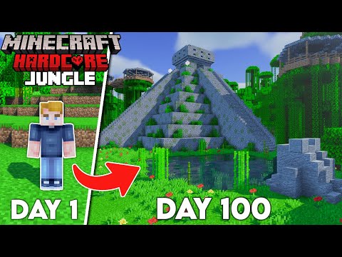 I Survived 100 days in a Jungle in Hardcore Minecraft!