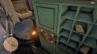 Robbing safe in train with cartoon physics door - Red Dead Redemption 2