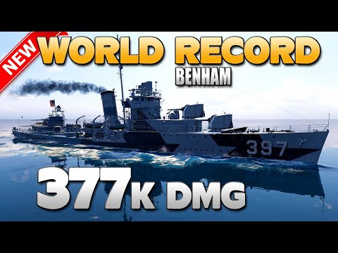 Destroyer Benham, world record damage - World of Warships