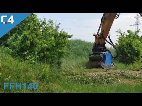 FFH140 - TESTATA TRINCIANTE A DENTI FISSI  PER ESCAVATORI DA 14 A 25 TON