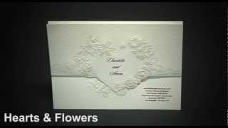 'Hearts & Flowers' Wedding Invitation - Bride & Groom