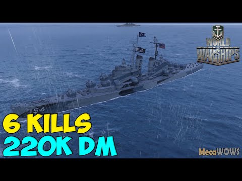 World of WarShips | Austin  | 6 KILLS | 220K Damage - Replay Gameplay 1080p 60 fps