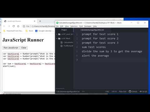 Javascript Coding For Calculate Average