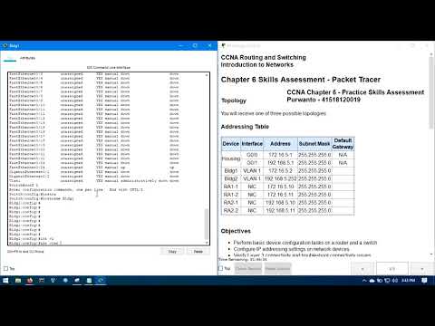 CCNA RS1 ITN - Chapter 6 Practice Skill Assessment