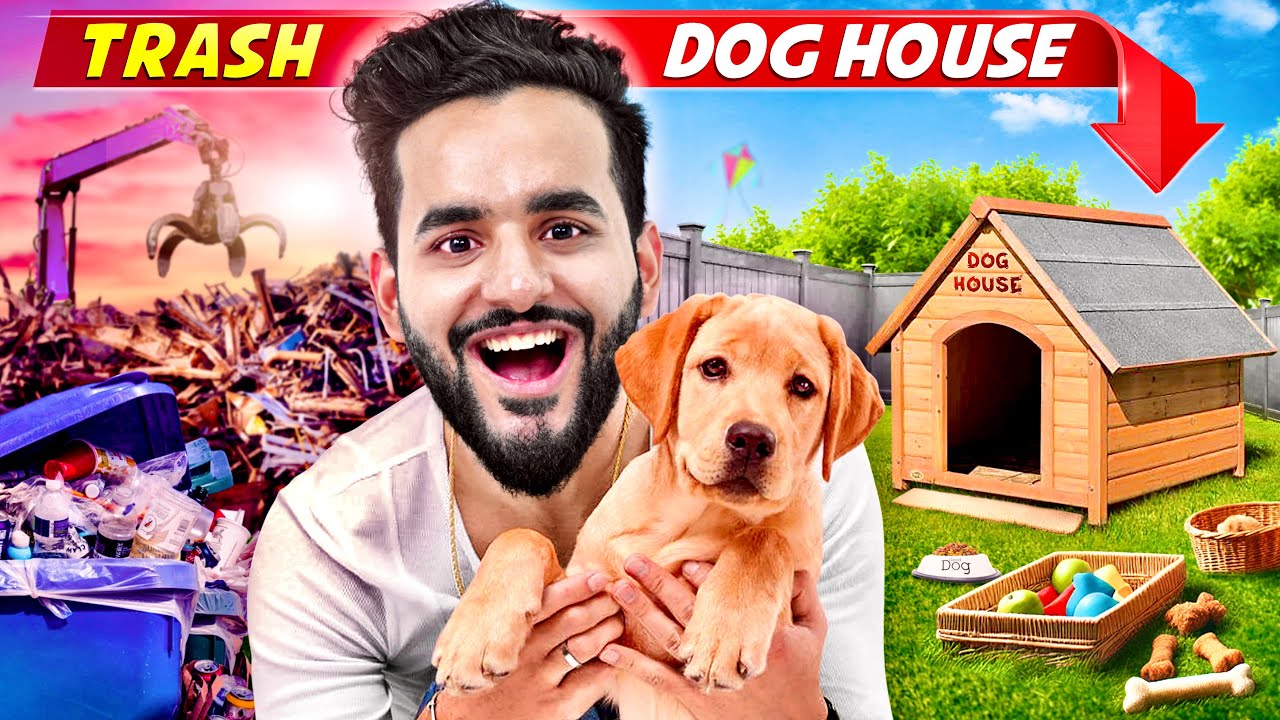 I Built a Dog House from Trash 😱