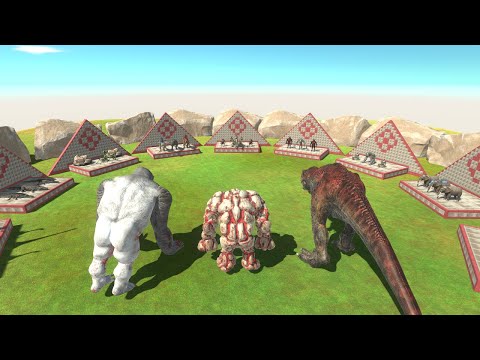 T-REX + GORO + LAVA GOLEM vs 2× MINI BOSS + A BOSS [Shajidul Haque Request] ARBS