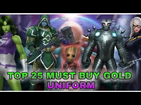 Top 25 Must Buy Gold Uniform List - Marvel Future Fight