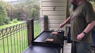 preview picture of video 'Dave Cooks Steak and Sausages on the BBQ'