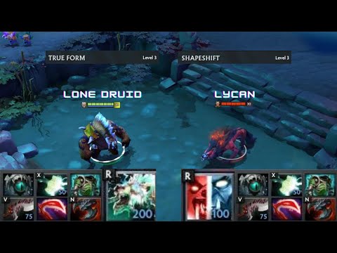 Dota 2 | Lone Druid vs Lycan lvl 30 | Same Full Items
