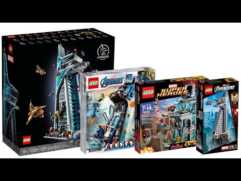 All LEGO Avengers Tower Sets ever made 2015 - 2023 Compilation/Collection Speed Build