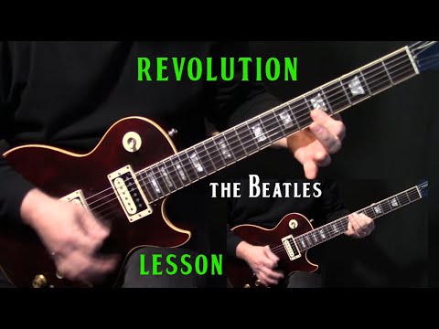how to play "Revolution" on guitar by The Beatles | electric guitar lesson tutorial