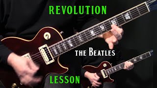 how to play &quot;Revolution&quot; on guitar by The Beatles | electric guitar lesson tutorial