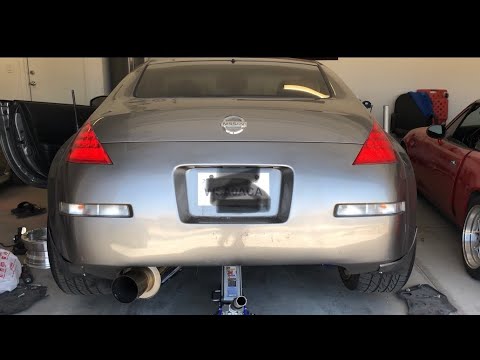 Nissan 350z Megan drift spec Single exit Install Best budget exhaust