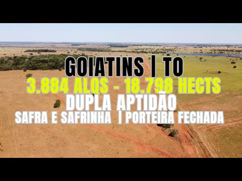FAZENDA DE GRANDE PORTE NO TOCANTINS POLO DA SOJA,  EXCELENTE LOGÍSTICA PORTEIRA FECHADA (FAZ 405)