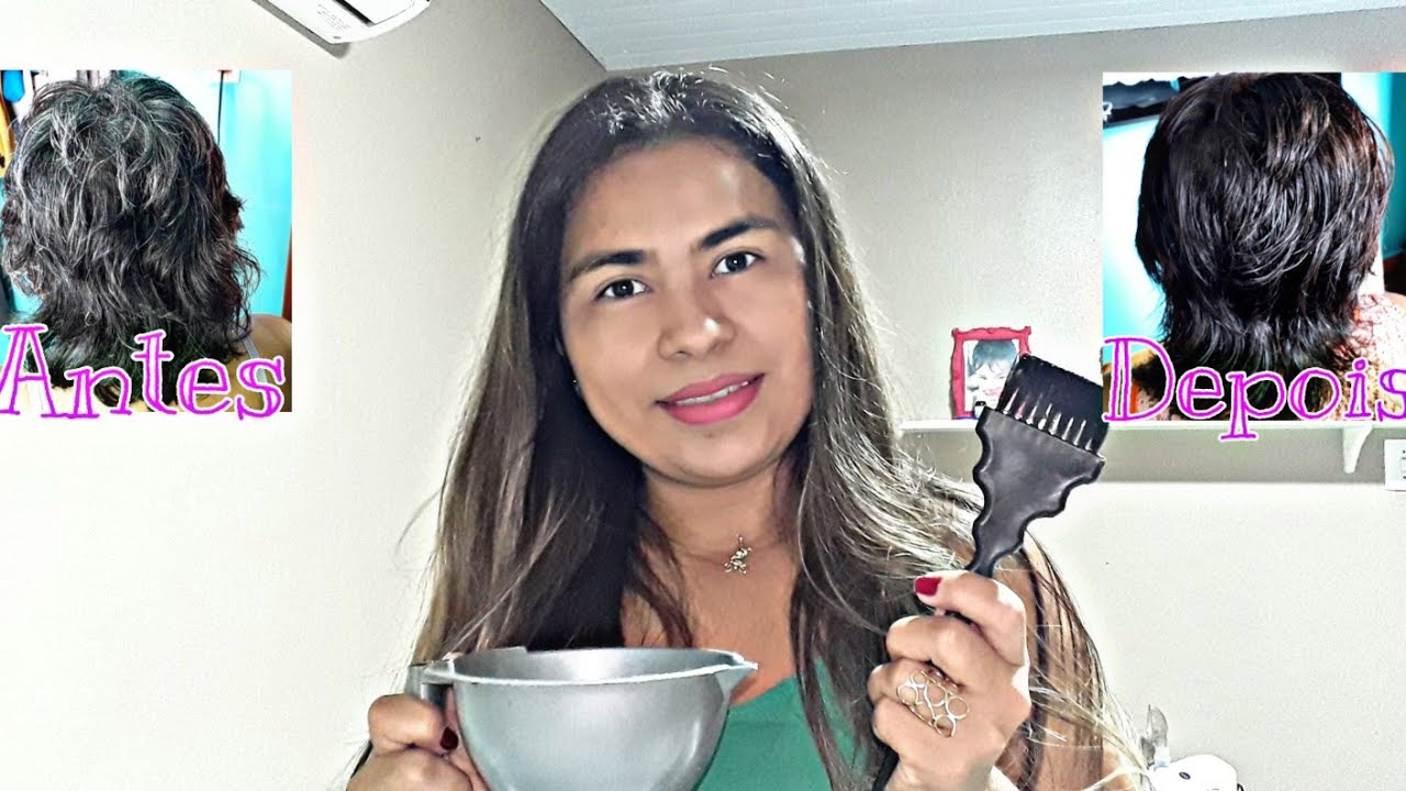 Pintei o cabelo com tinta 6.0 é 6.1/Minha mãe ficou linda.