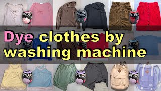 Dylon machine Dye Experiment / 6 colours over 20 clothes example