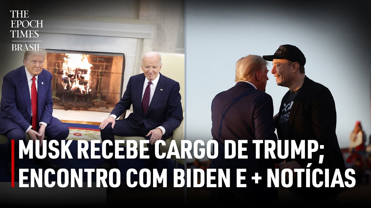 🔴 Musk + líder no senado anunciados; Trump e Biden se encontram e + notícias Brasil e mundo