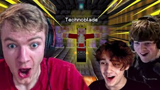 Dream SMP reacts to Technoblade's Secret Vault (all reactions)