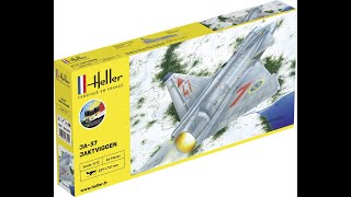 SAAB JA 37 Jaktviggen 1/72 Heller QUICK REVIEW and UNBOXING