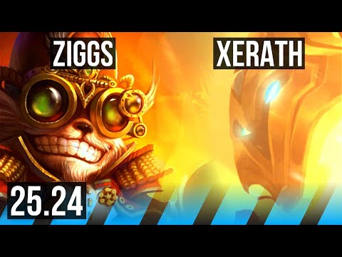 ZIGGS vs XERATH (MID) | KR Master | 25.24