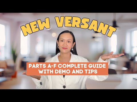 New VERSANT English Test COMPLETE GUIDE | PARTS A-F with Tips, Demo, and Practice