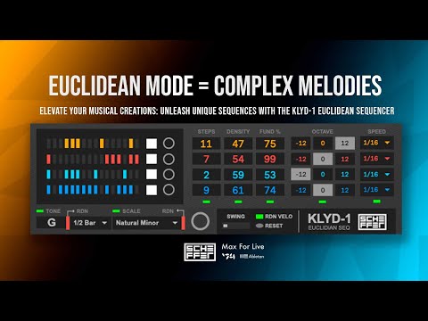 KLYD-1 Euclidean Sequencer - Max for Live Device