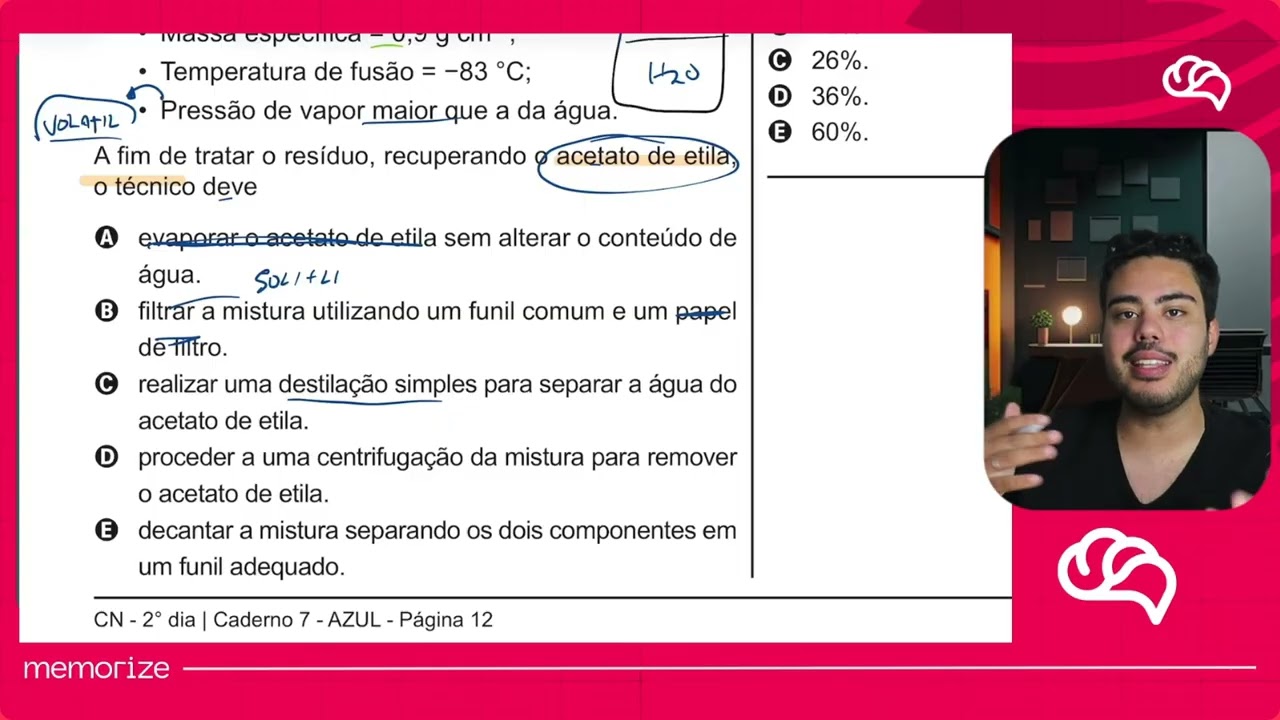 Resolução em Vídeo — Questão 123 ENEM 2020