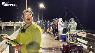 Fishing the Most CROWDED Fishing Pier in America- (Galveston, Texas)