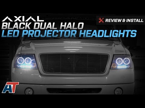 2004-2008 F150 Axial Black Dual Halo LED Projector Headlights Review & Install