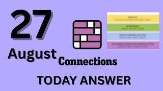 Connections NYT Hints Today – Thu, Aug 27 | NYT Connections Hints & Answers