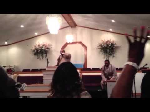 Pastor L.C. Johnson singing @ Mt. Hebron