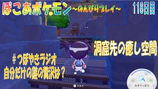 【ぽこあポケモン】１１８日目「敷き詰めるふみいしと洞窟先の癒し空間」（つぼやきラジオ 1:03:07 頃～ ）