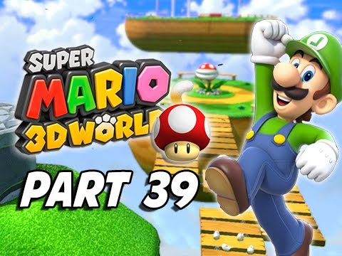 Super Mario 3D World Walkthrough Part 39 - Broken Blue Bully Belt (100% Green Stars & Stamps)