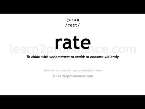 Pronunciation of Rate | Definition of Rate