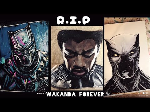 Chadwick Boseman art tribute |The Black Panther