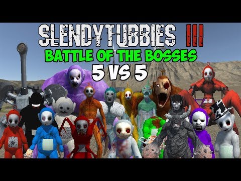 FIGHTING TO STAY ALIVE | SLENDYTUBBIES 3 BATTLE OF THE BOSSES 5 VS 5 TEAM TOURNAMENT