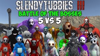 FIGHTING TO STAY ALIVE | SLENDYTUBBIES 3 BATTLE OF THE BOSSES 5 VS 5 TEAM TOURNAMENT