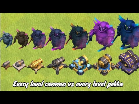 Every level pekka vs every level cannon base formation attack clashofclans re-upload