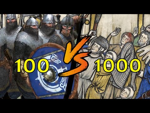 100 VIKING RAID A CASTLE vs 1000 PEASANTS