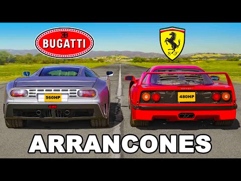 Ferrari F40 vs Bugatti EB110: ARRANCONES